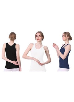 Buy Dice Pack of 3 Bundle DW115/01 S/16 P*3 Solid TankTop Cut Navy-black-white in Egypt