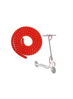 اشتري 120cm Scooter Brake Line Tube Spiral Winding Cable Protector (Red) في الامارات