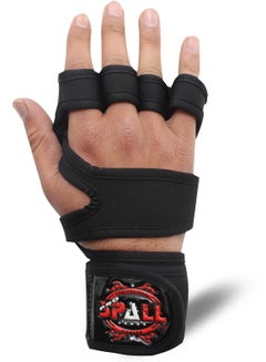 اشتري Spall Half Finger Gym Weight Lifting Gloves Full Protection Workout Gloves For Gym Bike Training Fitness Dumbbell Pull Ups Exercise Breathable Super Lightweight في الامارات