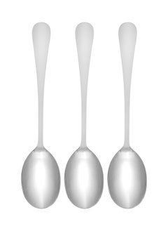 اشتري 3-Piece Serving Spoon 21cm Cutlery Set Stainless Steel, Flavia Series في الامارات