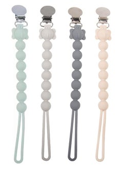 Buy Gonice Pacifier Clip, 4pcs Pacifier Straps, Food Grade Silicone Pacifier Chain in Saudi Arabia