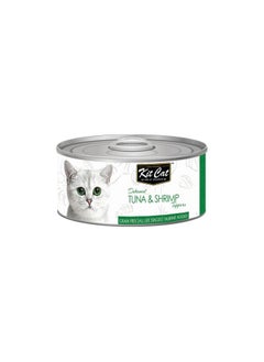 Buy Kit Cat Grain Free Tuna & Shrimp Topper Wet Cat Food 80G in UAE