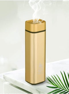 Buy USB Electronic Incense Burner Portable Arabic Incense Holder Mini Electric Aromatherapy Diffuser Muslim Bukhoor Aroma Burner,Gold in UAE