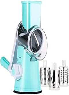 اشتري BR JUNKER Manual Rotary Cheese Grater - Round Mandoline Slicer with Strong Suction Base, Vegetable Slicer Nuts Grinder Cheese Shredder (assorted color) في مصر