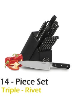 اشتري 14-Piece Knife Set Titanium Forged Triple-Rivet Cutlery في الامارات