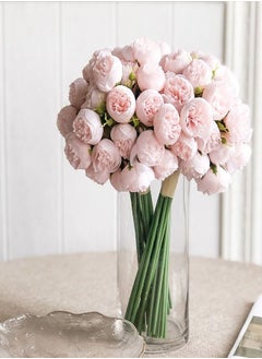 Buy 1-Bundle Artificial  Little Rose Bouquet/Simulation Rose Bouquet Suitable for Home Living Room Bedroom Dining Room Party Decoration Pink 22 x 31 Centimeter in UAE