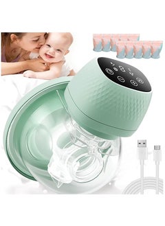 اشتري Wearable Breast Pump - 3 Modes & 9 Levels Touch Screen, Portable Electric Breast Pump, Wireless Pump, Low Noise &Painless Breastfeeding, Green في السعودية