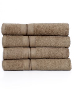 Buy 100% Cotton Ultra Soft Bath Towel Set, 70x140 cm, Quick Dry, Super Absorbent, Antibacterial Treatment, 550 GSM Terry-  Peau-Deuce collection in UAE