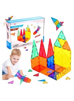 اشتري Magnetic Tiles Building Blocks,Clear Magnetic 3D Building Blocks Construction Playboards,48PCS Educational Magnet Toys Recreational, Educational for Children Ages 3 Years + (48PCS) في السعودية