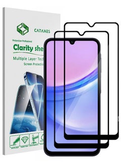 اشتري 2 Pack Samsung Galaxy A15 Screen Protector Full Coverage Screen Protector Clear Anti-Bubble Shield Tempered Glass Screen Protector في الامارات