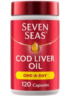 اشتري زيت كبد سمك القد مرة واحدة يوميًا من شركة Cod Liver Oil، مكمل أوميجا 3 لدعم الدماغ والقلب والرؤية، بالإضافة إلى فيتامين د عالي القوة للجهاز المناعي، 120 كبسولة في السعودية