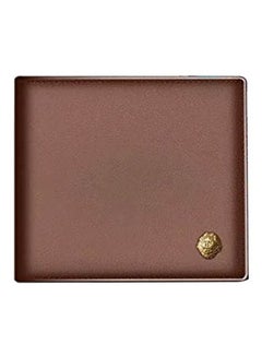 Buy Wallet for Men RFID Blocking Leather Bifold Top Flip Extra Capacity Travel Wallet Brown/Gold in Saudi Arabia