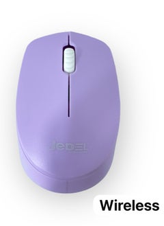 Buy mouse wireless jedel 2.4ghz purple color in Saudi Arabia