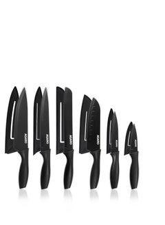 اشتري Agaro royal 6 pcs kitchen knife set with covers في الامارات