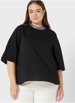 Buy Embellished Neck Detail Top in UAE