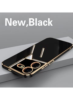 Buy Case for TECNO POVA 5 Pro 5G Plated Gold Edge Slim Soft TPU Protective Phone Cover in Saudi Arabia