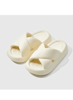 Buy Korean Style Of Summer Ladies Cross Strap Thick Bottom Soft Slippers in UAE