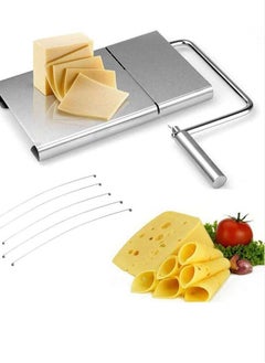 اشتري Modern Stainless Steel Wire Cheese Slicer For Butter And Cheese, Equipped With 5 Replaceable Cheese Cutting Wires في مصر