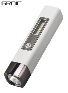 اشتري Multifunctional Portable LED Flashlight, Rechargeable Flashlights USB Torch with Power Bank, Super Bright High Light Zoomable Waterproof LED Flashlight with 4 Light Modes في السعودية