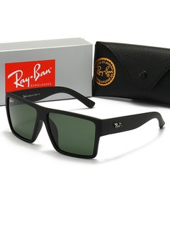 اشتري نظارة شمسية Ray-Ban Classic Pilot Polarized Lens ذات إطار أسود وعدسات خضراء في السعودية