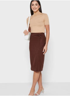 Buy Waist Twist Detail Skirt in Saudi Arabia