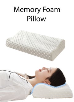 اشتري Cervical Orthopaedic Memory Foam Technology Ergonomic Contour Medical Pillow For Sleep Comfort Premium Quality Neck Support and Shoulder Pain Relief With Washable Cover في الامارات