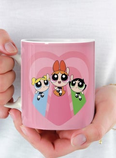 Buy Powerpuff Girl Printed Ceramic Coffee Mug for Tea and Coffee with Handle Multi Color 11Oz in Saudi Arabia