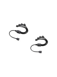 Buy 2 Pack ARGB Splitter Extension Cable 5V 3Pin Addressable RGB 1 to 4 Splitter Cable Y-Shaped Fan and Pc Led Strip Extension Cable LED Strip and ARGB Fan Connector 53ARGB in UAE
