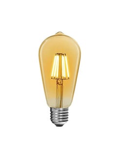 Buy LED Edison bulb ST64 Yellow 7W in Saudi Arabia