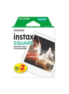 Buy Fujifilm Instax Square Film-Twin Pack-Total 20 Sheets-White in Egypt