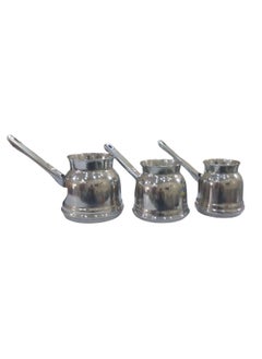 اشتري Stainless steel sand bucket set, sizes 6/7/8 liters, a quarter, a liter, and a liter and a half في مصر