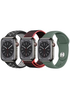 Buy 3pcs Watchband Replacement for Apple Watch 49/45/44/42mm Series 8/7/6/5/4/SE in UAE