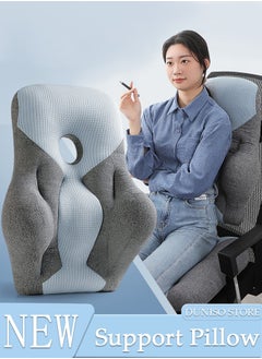 Buy Lumbar Support Pillow with Breathable Hole for Office Chair and Car Seat, Ergonomic Memory Foam Back Cushion for Improve Lower Back PainRelief and Sitting Posture in UAE