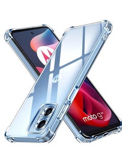 اشتري Motorola Moto G24  TPU Bumper Corner Case with Camera Lens Protection Transparent Protective Back Cover في السعودية