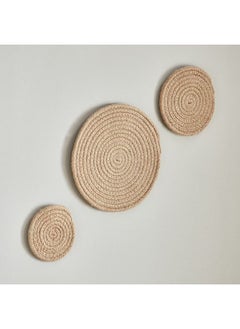 Buy Terra 3-Piece Jute Wall Decor Set 25x25 cm in Saudi Arabia