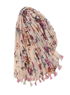 Buy Yeieeo Boho Scarf for Women Lightweight Floral Printed Scarf Fall Winter Fashion Fringed Scarves Wraps Shawl (Floral 11) in UAE