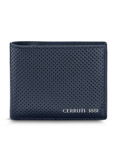 اشتري Punti Navy Bifold Genuine Leather Wallet For Men With 6 Card Slots 105 MM- CEPU06642M-BLU في الامارات