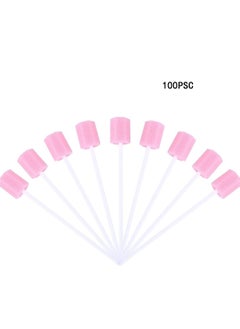 Buy 100PCS Disposable Mouth Swabs Sponge Unflavored Sterile Oral Dental Swabsticks for Cleaning in UAE