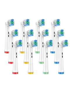 اشتري 12 Pcs Electric Toothbrush Replacement Brush Head, Compatible with Oral B Braun, Precision Clean Replacement Brush Heads with 4 Pcs Toothbrush Covers Caps في الامارات