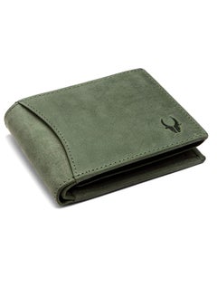 Buy Leather Hand-Crafted Wallet for Men (Moss Green) in UAE