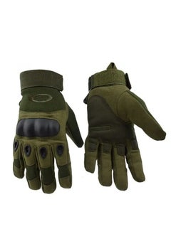 اشتري Motorcycle and Cycle Gloves, Full Finger Touchscreen For Riding Hiking Climbing Training (Size-L) Color-Green في السعودية