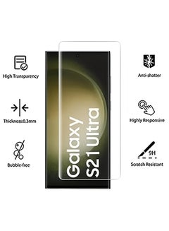 Buy 9D Nano Screen Protector For Samsung Galaxy S21 Ultra Full Edge-to-Edge Coverage Anti-Explosion Anti-Fingerprint From S-TOP in Saudi Arabia