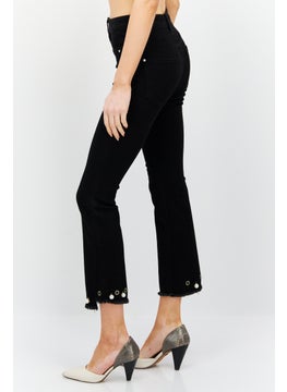 اشتري Women Regular Fit Washed Denim Jean, Black في الامارات