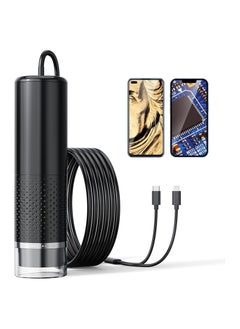 Buy Handheld Digital Microscope Camera, 50X-1600X Magnification USB Pocket Microscopes Camera, HD Fixed Focus Magnifier, for Adults Kids with 8 Adjustable LED, Coin Magnifier for iPhone, iPad, Android in Saudi Arabia