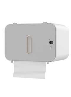 اشتري Toilet Tissue Box, Waterproof Induction Automatic Paper Output Punch-Free Wall-Mounted Paper Extraction roll Holder, Storage Tray, Kitchen Storage Accessory Home Organization Tool Pap في الامارات