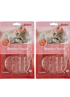 Buy Bonito Flavor Natural Liquid Snack For Cats 12X15g in UAE