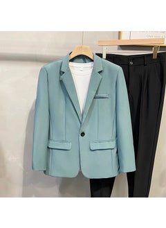 اشتري Korean Casual Slim Fit Blazers Spring AutumnY75 light blue Y75 light blue في السعودية