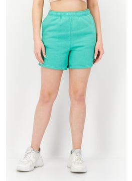 اشتري Women Solid Basic Shorts, Green في الامارات