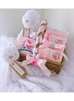 Buy High Quality Pink Comfort Rabbit Unicorn Newborn Baby Clothing Set Gift Box Big Gift Bag in UAE