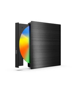 اشتري محرك أقراص CD/DVD خارجي لأجهزة الكمبيوتر المحمول USB 3.0 مشغل أقراص CD/DVD محمول +/-RW ناسخ أقراص مضغوطة وقارئ أقراص مضغوطة وكاتب ناسخ أقراص متوافق مع أجهزة الكمبيوتر المحمول المكتبية في السعودية